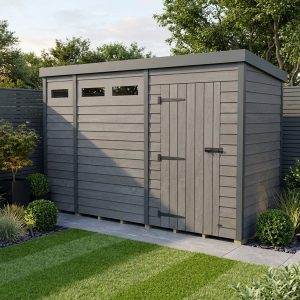 12x9 Composite Pent Security Shed