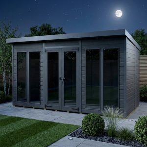 12x9 Composite Pent Full Height Summer House