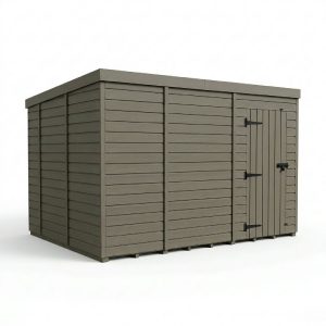 13x10 Pent Composite Shed (Single Door, No Windows)