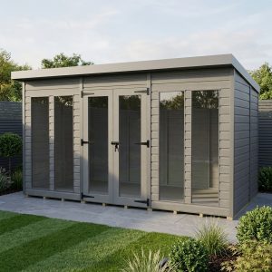 13x10 Composite Pent Full Height Summer House