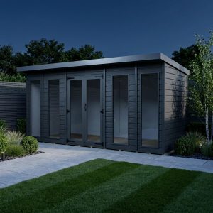13x4 Composite Pent Full Height Summer House