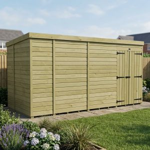 13 x 5 Pent Shed (Double Door, No Windows)