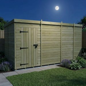 13 x 5 Pent Shed (Single Door, No Windows)
