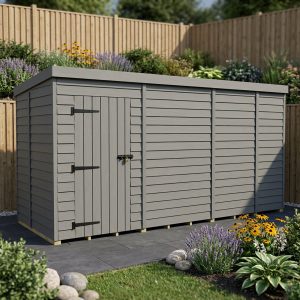 13x5 Pent Composite Shed (Single Door, No Windows)