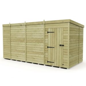 13 x 7 Pent Shed (Single Door, No Windows)