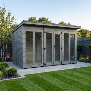 13x8 Composite Pent Full Height Summer House