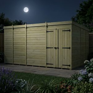 13 x 9 Pent Shed (Double Door, No Windows)