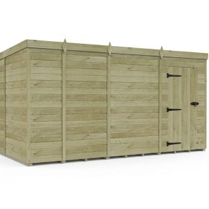 13 x 9 Pent Shed (Single Door, No Windows)
