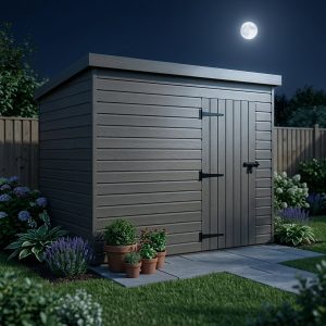 13x9 Pent Composite Shed (Single Door, No Windows)