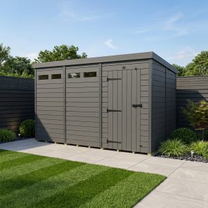 13x9 Composite Pent Security Shed