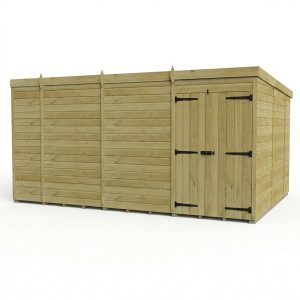 14 x 10 Pent Shed (Double Door, No Windows)