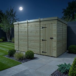 14 x 10 Pent Shed (Single Door, No Windows)