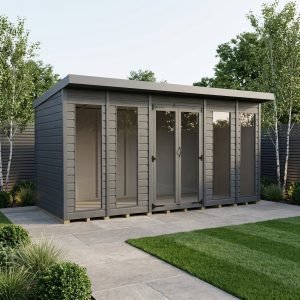 14x10 Composite Pent Full Height Summer House
