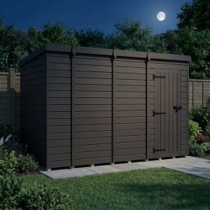 14x4 Pent Composite Shed (Single Door, No Windows)
