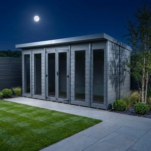 14x4 Composite Pent Full Height Summer House
