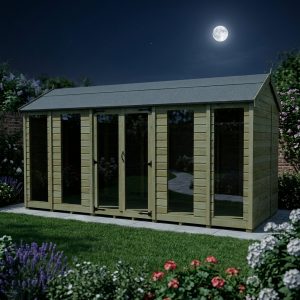 14 x 5 Apex Summer House (Full Height Window)