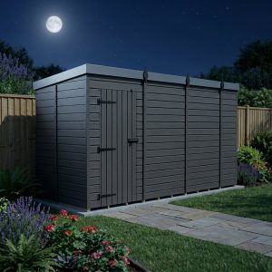14x5 Pent Composite Shed (Single Door, No Windows)