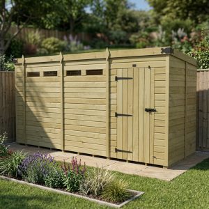 14 x 5 Security Pent Shed (Single Door)
