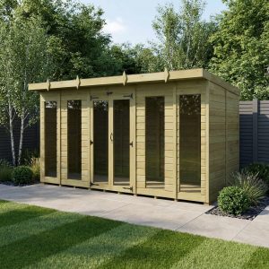 14 x 5 Pent Summer House (Full Height Window)