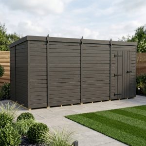 14x6 Pent Composite Shed (Single Door, No Windows)