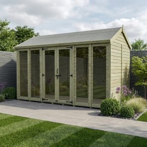 14 x 7 Apex Summer House (Full Height Window)