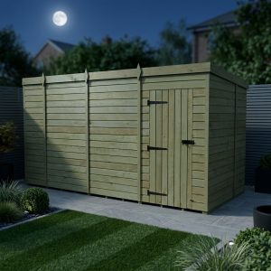 14 x 7 Pent Shed (Single Door, No Windows)