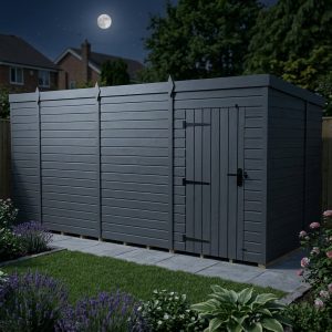 14x7 Pent Composite Shed (Single Door, No Windows)