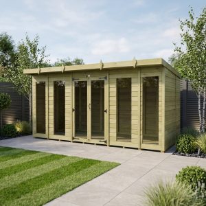 14 x 7 Pent Summer House (Full Height Window)