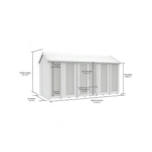 14 x 8 Apex Summer House (Full Height Window)