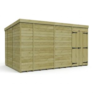 14 x 9 Pent Shed (Double Door, No Windows)