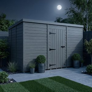 14x9 Pent Composite Shed (Single Door, No Windows)