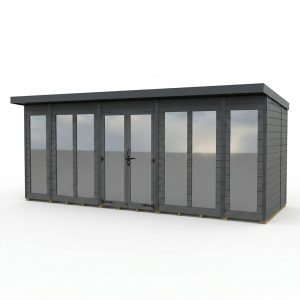 15x10 Composite Pent Full Height Summer House