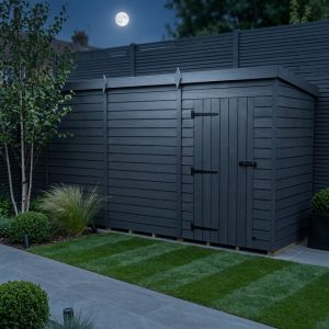15x4 Pent Composite Shed (Single Door, No Windows)