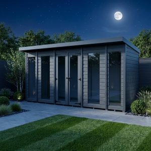 15x4 Composite Pent Full Height Summer House