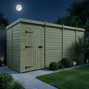 15 x 5 Pent Shed (Single Door, No Windows)