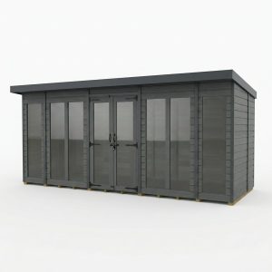 15x6 Composite Pent Full Height Summer House