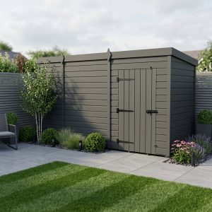 15x7 Pent Composite Shed (Single Door, No Windows)