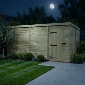 15 x 8 Pent Shed (Single Door, No Windows)