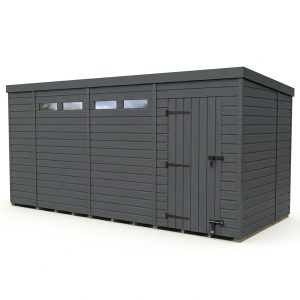15x9 Composite Pent Security Shed