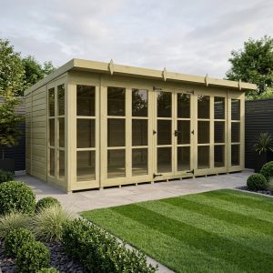 16 x 10 Georgian Window Pent Summer House