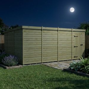 16 x 10 Pent Shed (Single Door, No Windows)