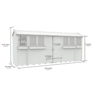 16 x 4 Apex Summer Shed