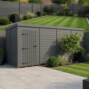 16x5 Pent Composite Shed (Single Door, No Windows)