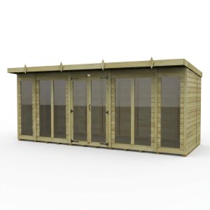 16 x 5 Pent Summer House (Full Height Window)