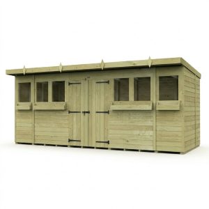 16 x 5 Pent Summer Shed