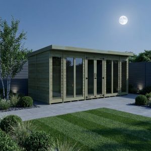 16 x 6 Pent Summer House (Full Height Window)