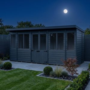 16x6 Composite Pent Summer House (Double Doors, With Windows)