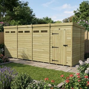 16 x 7 Security Pent Shed (Single Door)