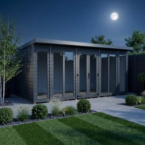 16x7 Composite Pent Full Height Summer House