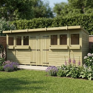 16 x 7 Summer Pent Shed